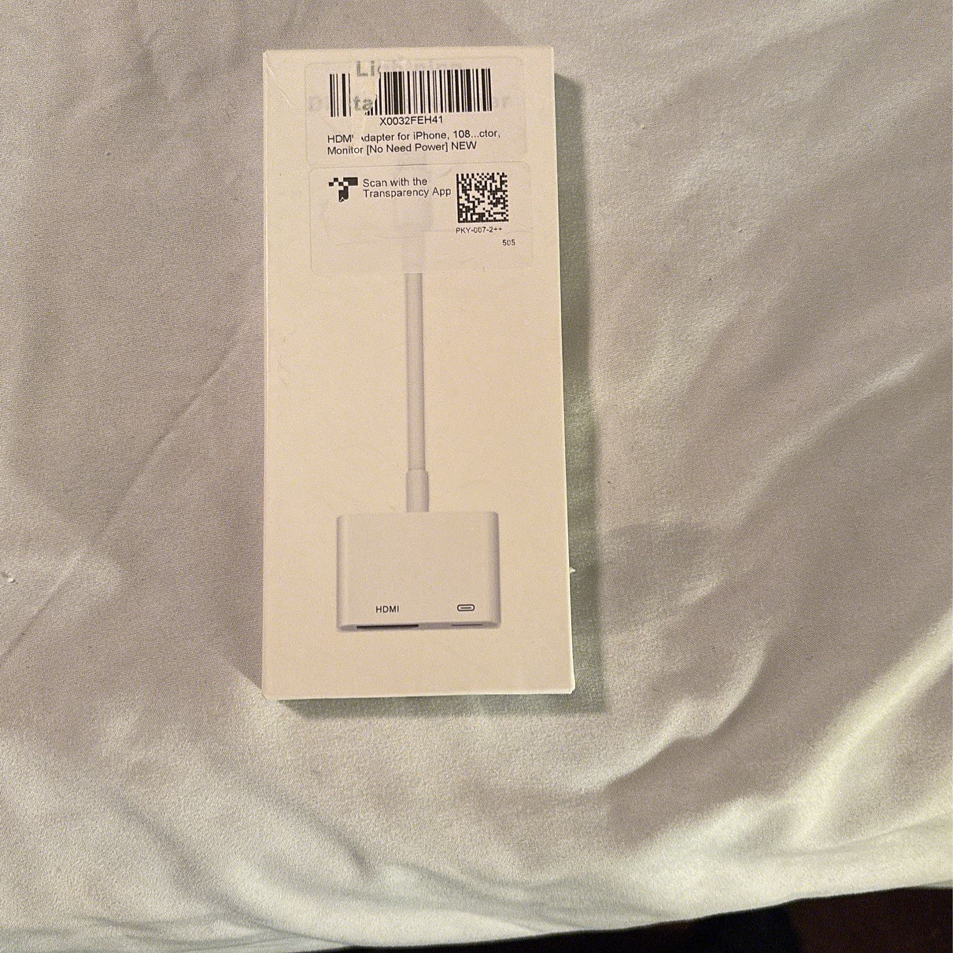 Lightning Digital AV Adapter For iPhone To TV , 1080 HP Digital AV Adapter(No Need Power, Plug and Play) Sync Screen Converter