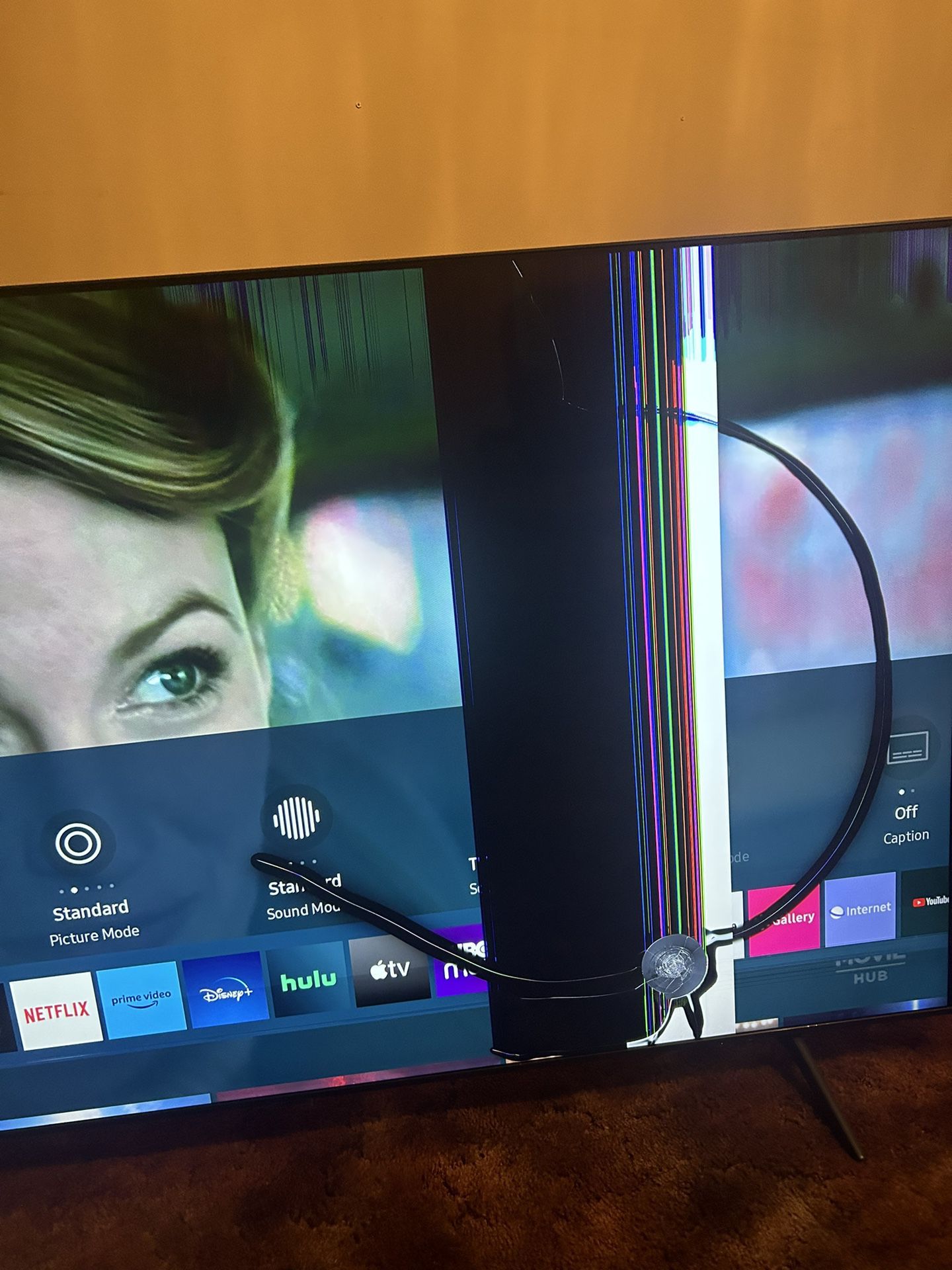 Cracked Samsung TV Screen