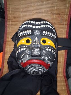 a traditional Korean wooden dance mask