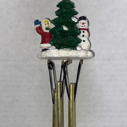 11” Christmas Windchimes Wind Chimes Snowman Tree Hanging Decoration 