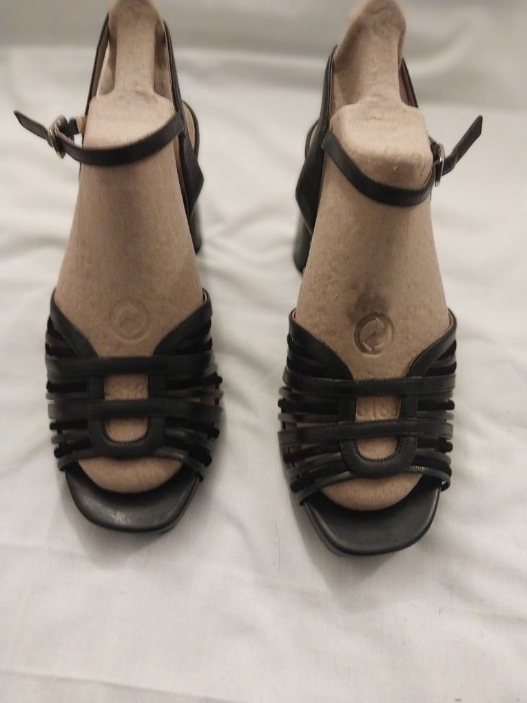Black Heeled Sandals