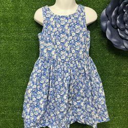 Ralph Lauren Blue Floral Dress Size 5 Toddler