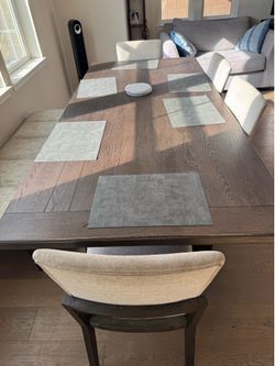 Living Spaces Dining Set of Table plus 4 chairs and a bench