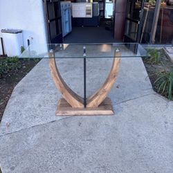 On Sale!! $150! New Assembled Glass Entryway Console Table. Brown 50"X18" X29.5