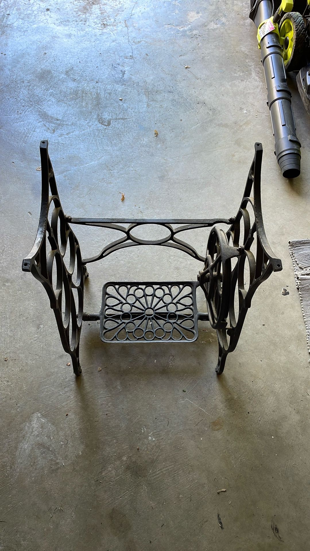 sewing machine base with foot pedal