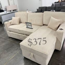 Stylish Convertible Sectional Sofa Couch Sets ✅No Tax ✅