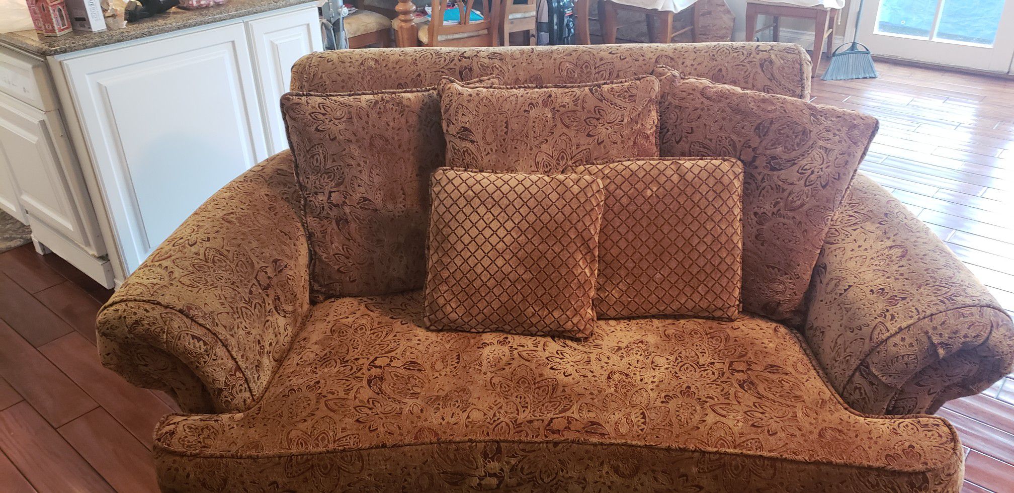 Love Seat with pillows loveseat , sofa, couch