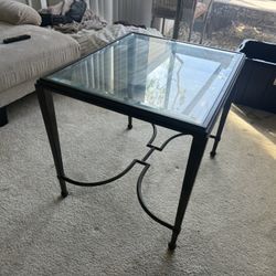 Glass Top End Table