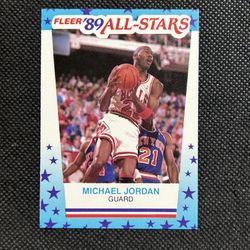 1989 Fleer Sticker Michael Jordan Chicago Bulls MVP🔥🔥🔥