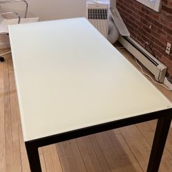 Steel And Glass Desk, Table