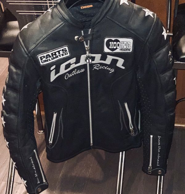 Icon Outlaw Leather Motorcycle Jacket for Sale in Olathe, KS - OfferUp