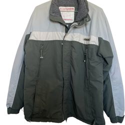 Aeropostale Jacket Men’s L Green Full Zip Pockets Interior Fleece Y2K Outerwear