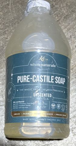 Brand NewPure Castile Soap Liquid, EWG Verified & Certified Palm Oil Free Unscented, Natural, Mild & Gentle Non-gmo & Vegan Organic Body Wash, Laundry