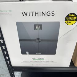 WITHINGS Body Smart - Accurate Scale for Body Weight and Fat Percentage, Body Composition Wi-Fi and Bluetooth Weight Scale, Baby Weight Scale, Smart S