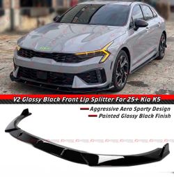 25-26 Kia K5 Gloss Black Front Bumper Lip
