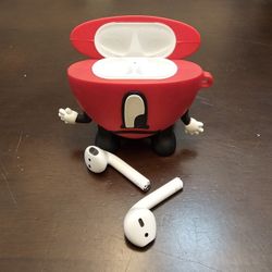 Apple AirPods 2 with Charging Case w Broken Heart Cover