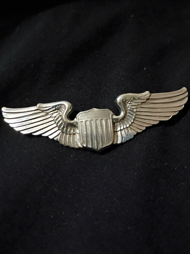 Sterling Silver WWII Pilot's Wings Genuine