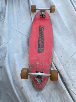 Vintage GreenDrew Red Longboard Skateboard
