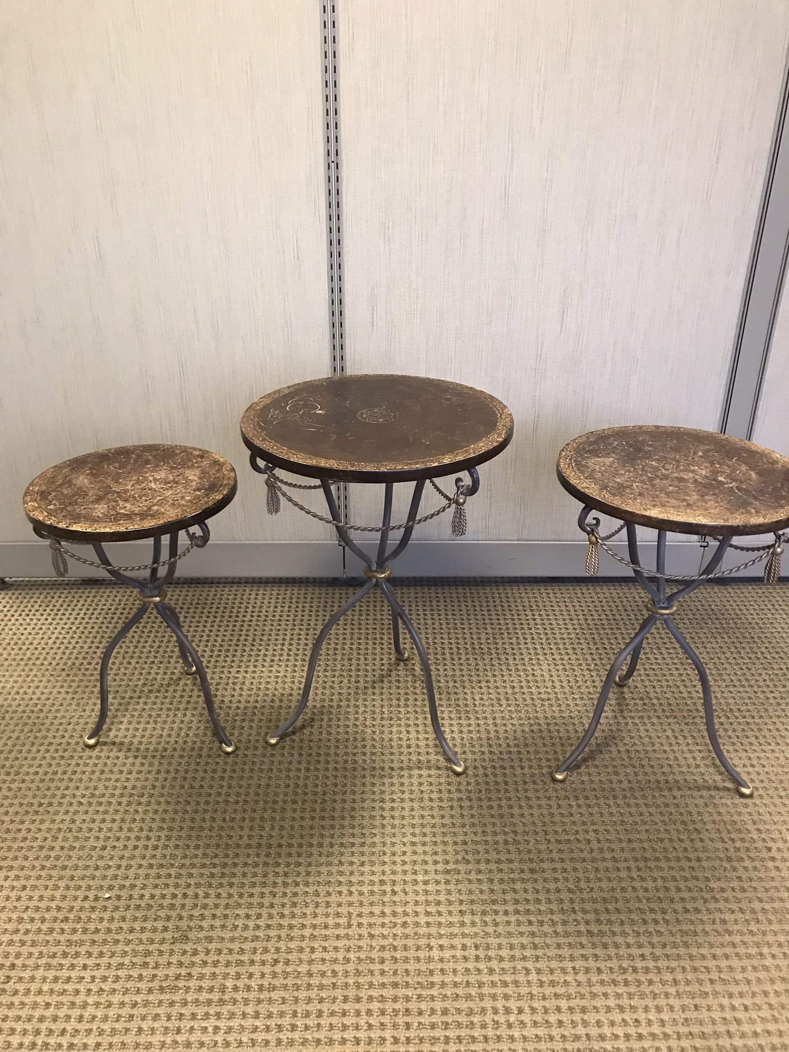 Round Vintage Style Made in Italy Side Table End Table