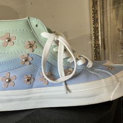 Vans Sk8-Hi Sandy Squirrel Edition – Pastel Floral High-Top Sneakers