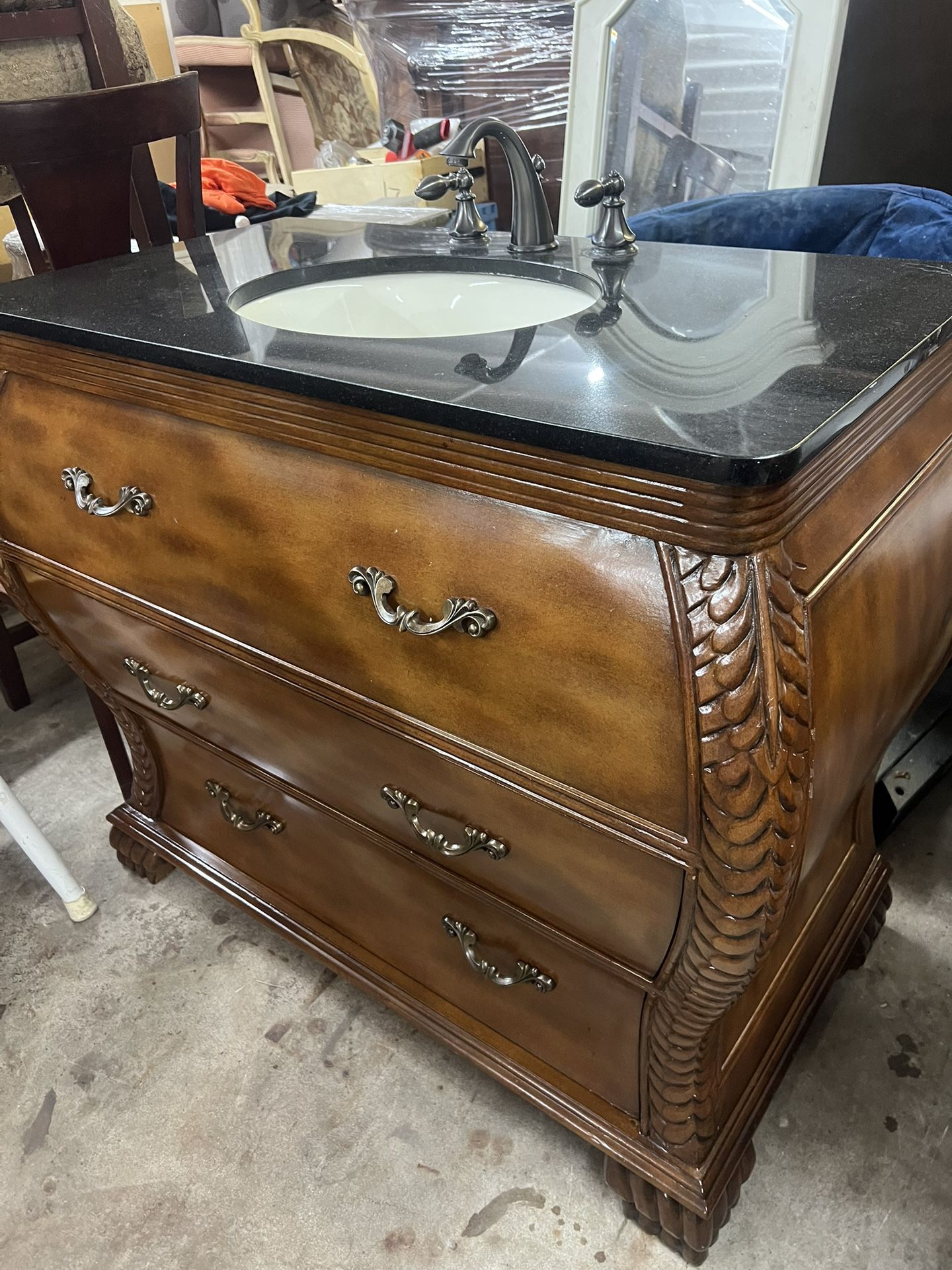 BATHROOM VANITY WITH DRAWERS 42X35/ LAVANANOS DE BAÑO CON GAVETAS 42X35