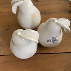 Pottery Barn Ceramic Pears Set Of 3 
