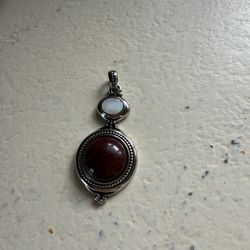 Genuine Jasper Silver Pendant