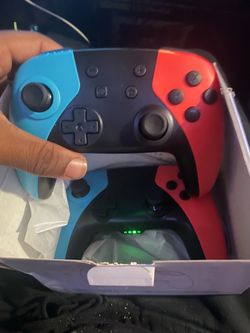 Nintendo Switch Pro Controller Neon Red Blue