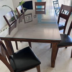 Large Wooden Dining Table With Chairs 