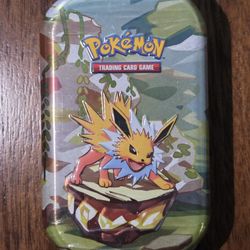 2 Pack Sealed Prismatic Evolutions Mini Tin [Jolteon] With Pokemon Cards And Eevee Coin