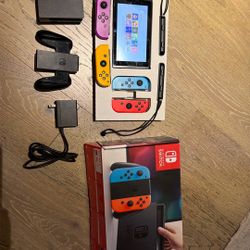 Nintendo Switch Used With Box And Extra Controller 
