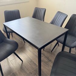 Dining table and 6 chairs