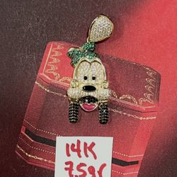 14K Solid Gold Pendant For Wedding 7.5Gr 