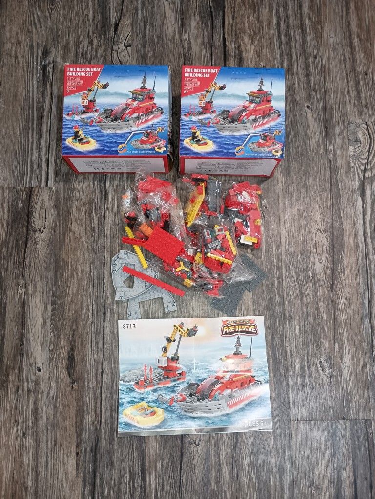 Rescue Fire Boat Lego Set
