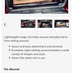 Toyota 4 Runner Cargo Net