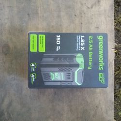 60 Volt Greenworks 2.5 Amp Hour Battery