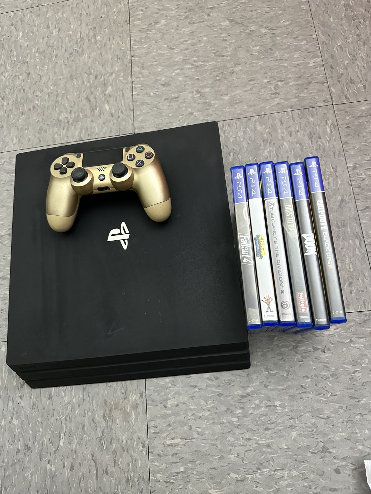 Ps4 Pro W/ Control And 6games No Cords