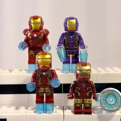 Iron Man 4pc Marvel Armor Suit Minifigure Set LEGO Compatible
