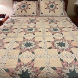 Queen size BedSpread with matching Shams