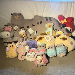 PUSHEEN COLLECTION  19 pusheen plushies + my melody 
