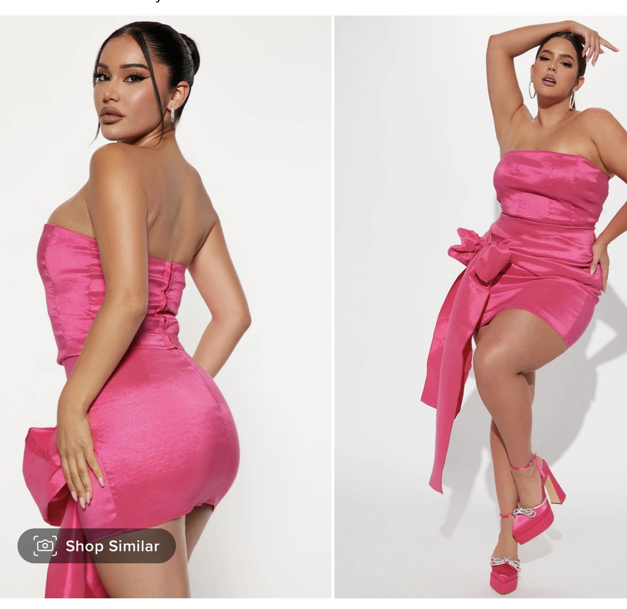 Bandeau Top And Bow Skirt Set