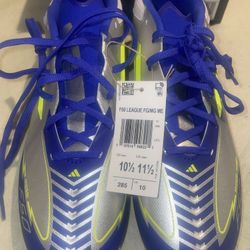 Adidas F50 League Messi FG MG Soccer Cleats Mens Size 10.5 Silver Green Blue New