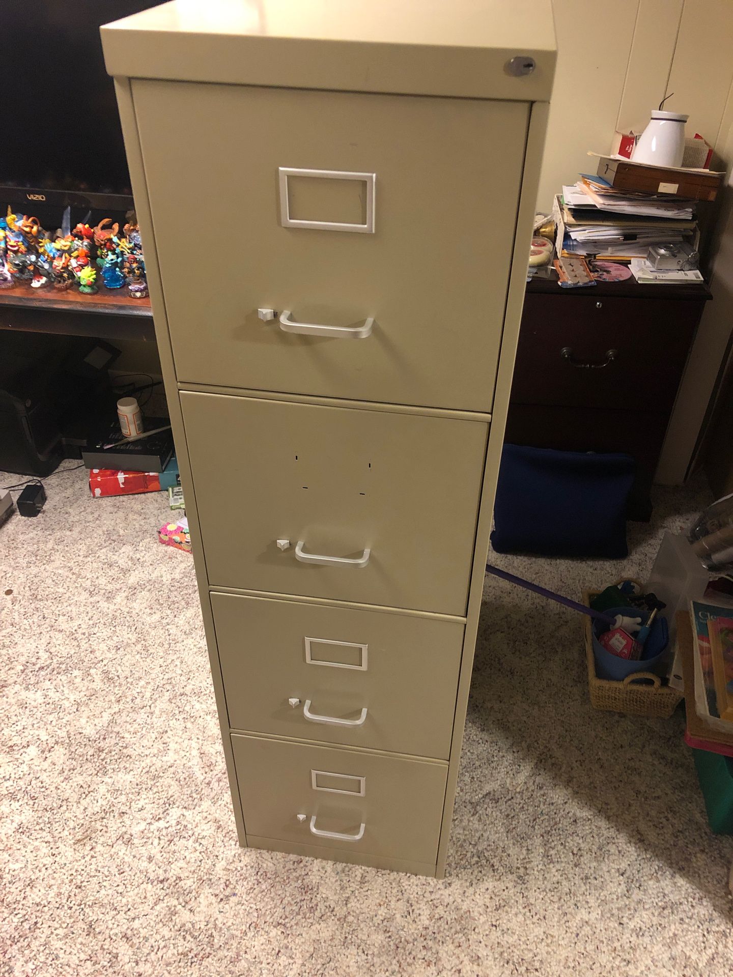 Metal filing cabinet