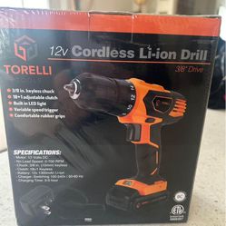 Torelli 12v Li-Ion Cordless Drill. Brand New In Box ! 