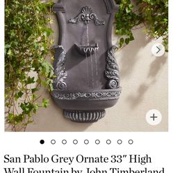 San Pablo Grey Ornate 33" High Wall Fountain by John Timberland