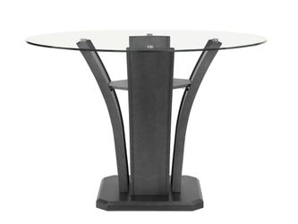 Camelia Gray & Glass Counter Height Round Dining Table