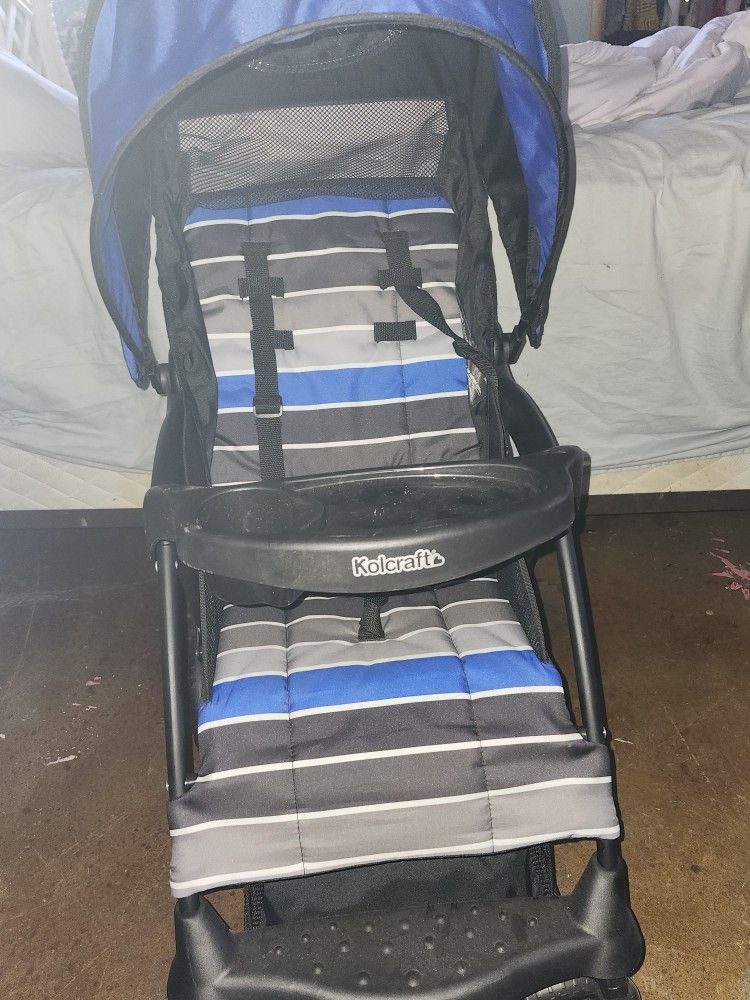 Kolcraft Blue+Gray Stroller