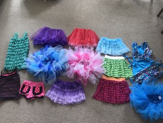 Girls 5, 6, 7 Dance Gymnastics Tutus Leotards etc.