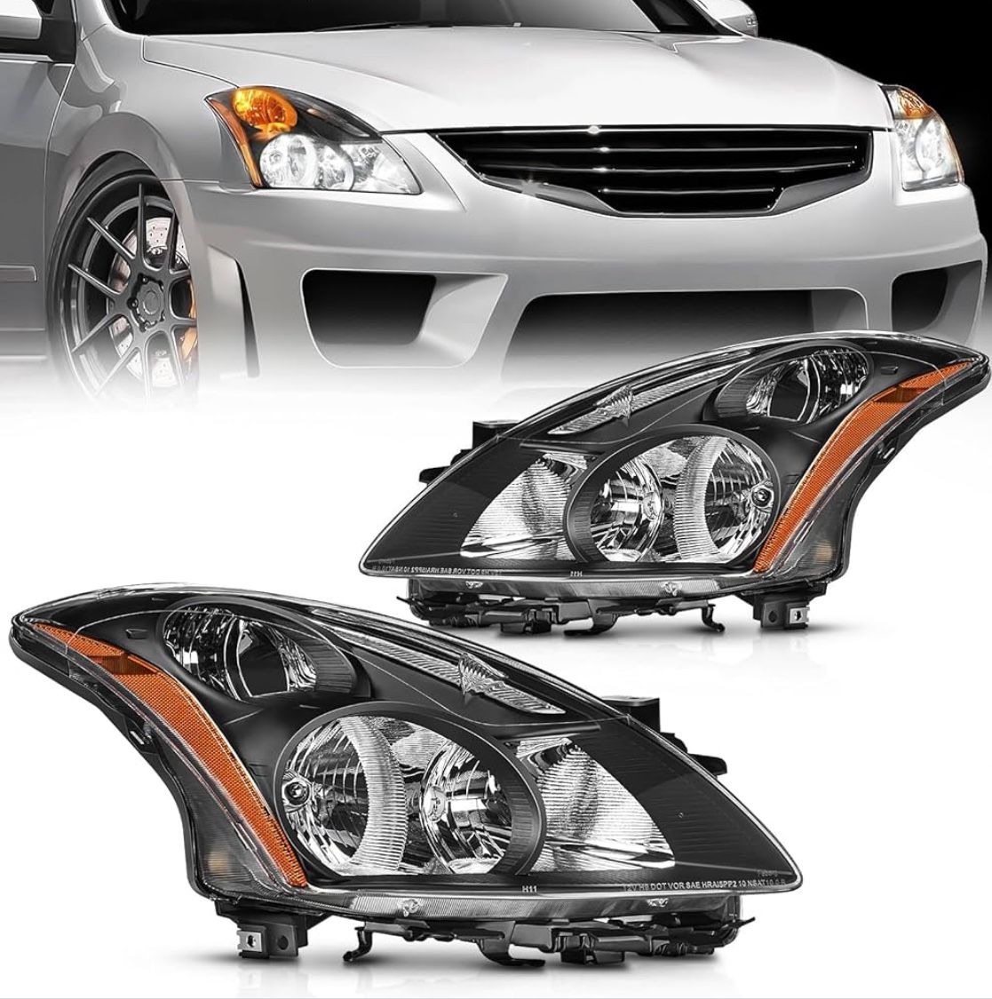Nilight Nissan Altima Headlights With Black Housing
