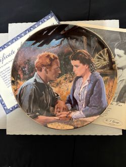 Gone With the Wind Collector’s Plate - Scarlett and Ashley After the War (1988)